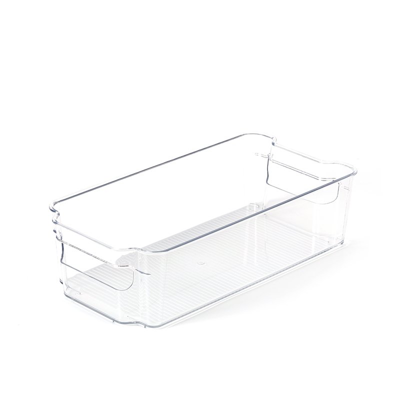 Clear Food Safe Container Stackable Acrylic Rectangle Fridge Storage Bin Organizers Refrigerator Organiser Set