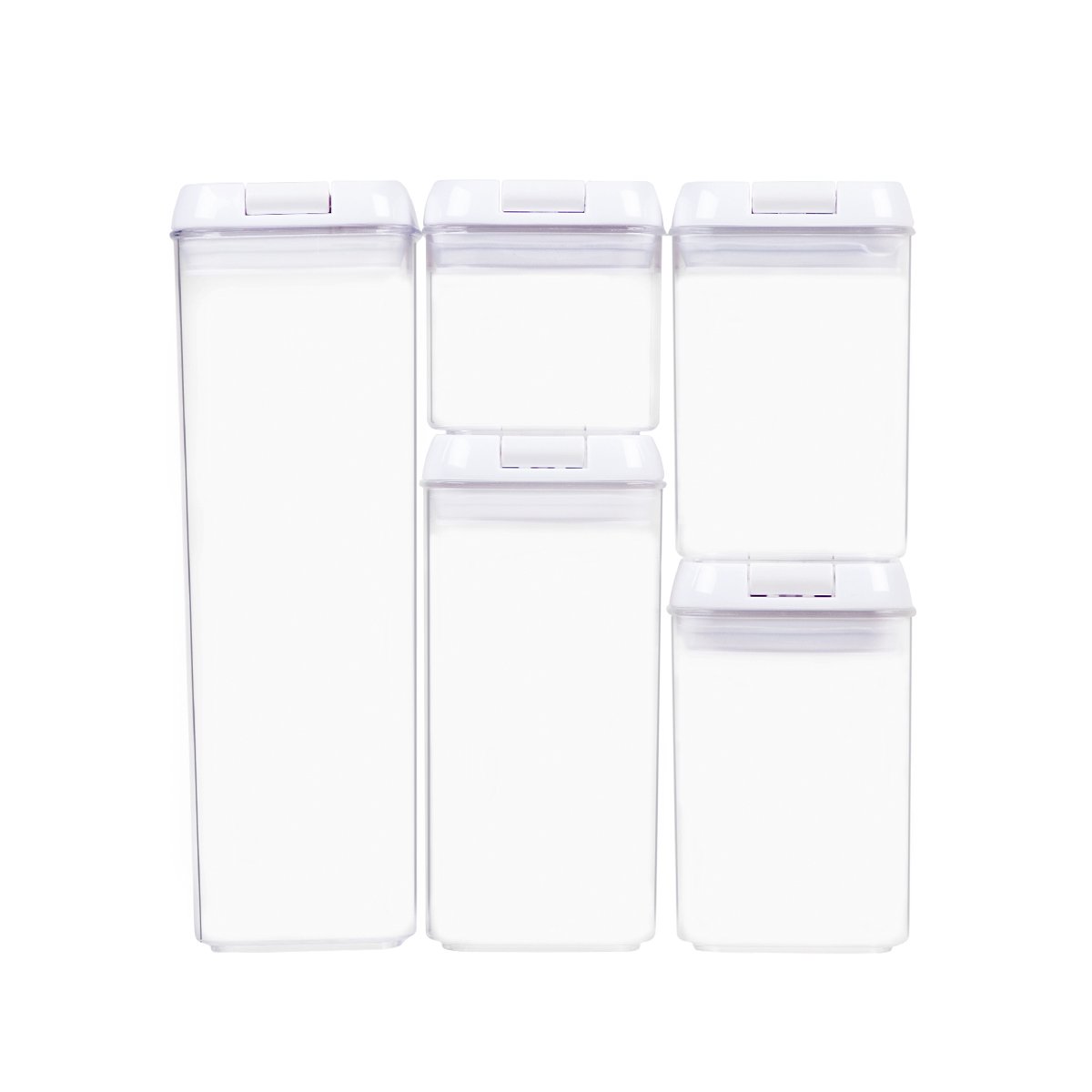 Kitchen tall food spaghetti storage airtight containers 5 piece set
