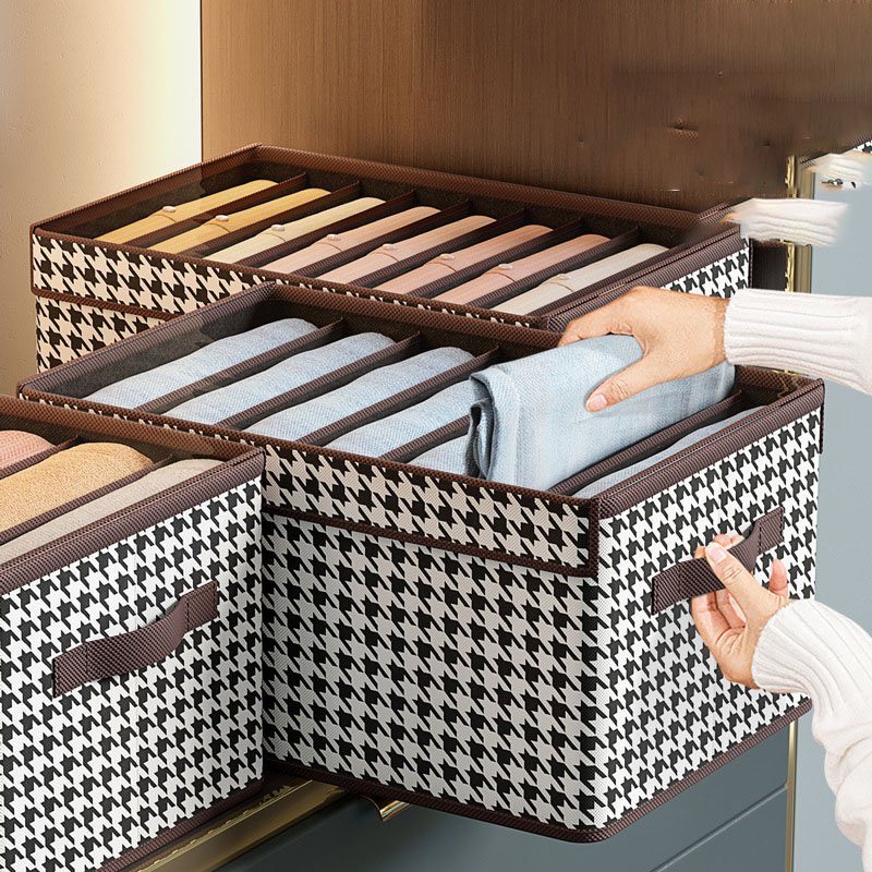 DS4095 Clothes Organizer Non-woven Fabric Clothes Organizer Drawer Foldable Organizer Clothes Pants Jeans Storage Box