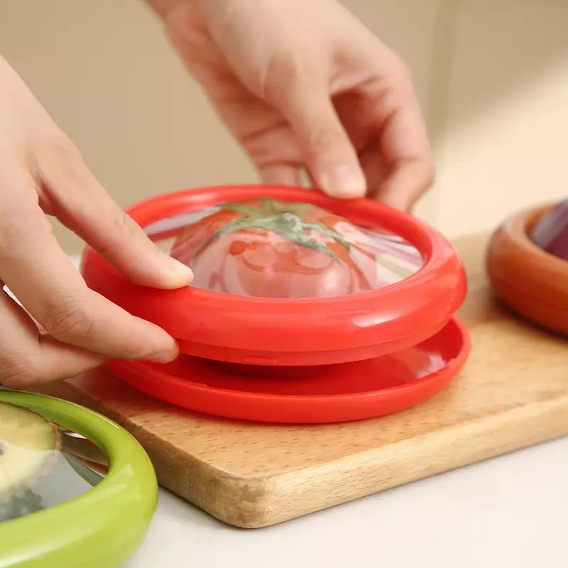 Avocado Onion Tomato Orange vegetable food fresh Saver Storage Container Box with Seal Lids vegetable keeper packing Container