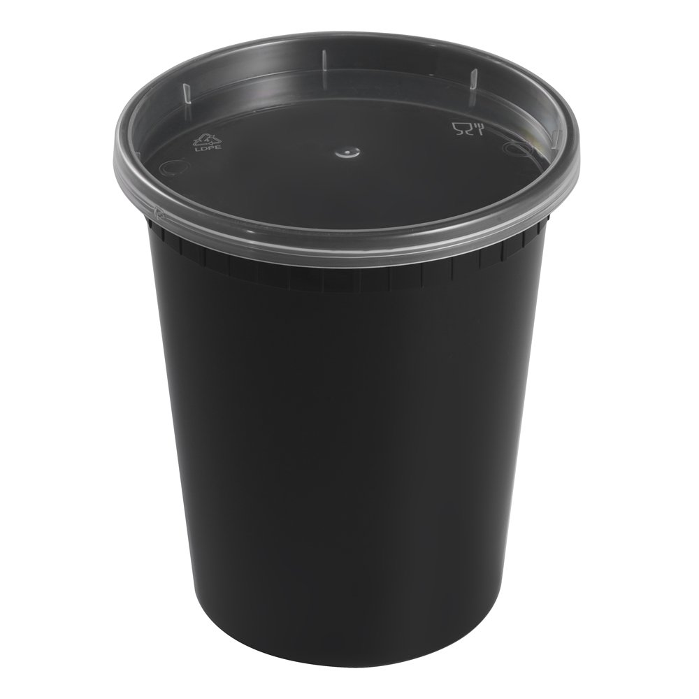 8Oz 16Oz 32Oz Freshware Plastic BPA-Free Leakproof Round Microwave Freezer Safe Deli Food Storage Container With Airtight Lids