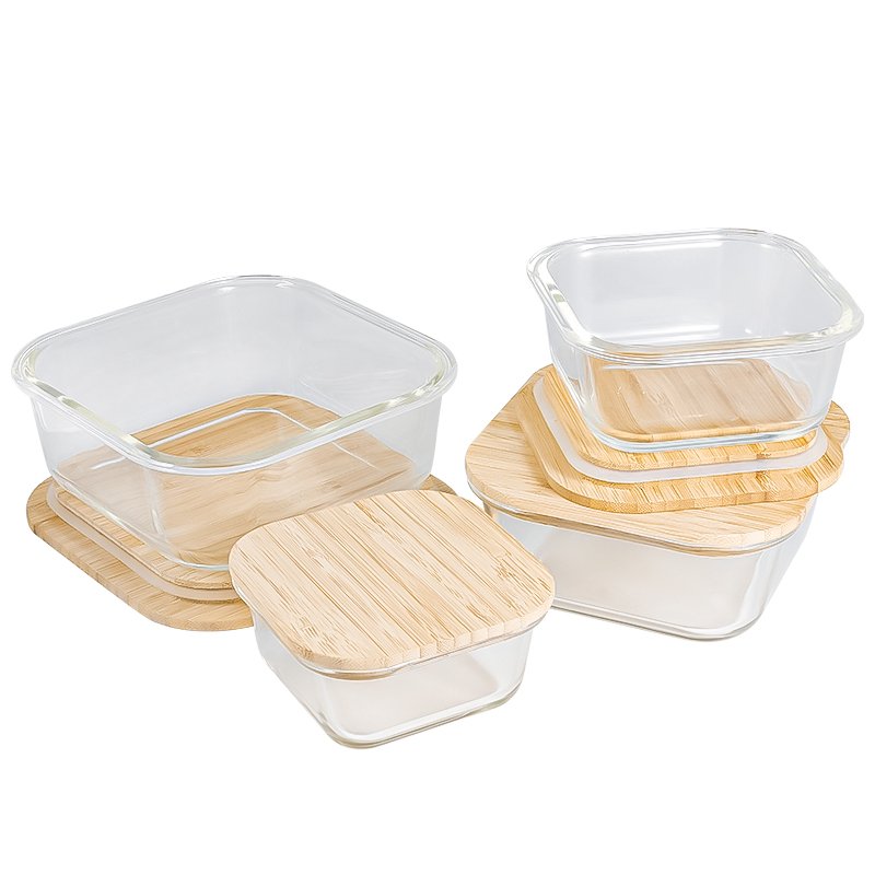 bamboo lids food storage container heatable bento tiffin box wholesale