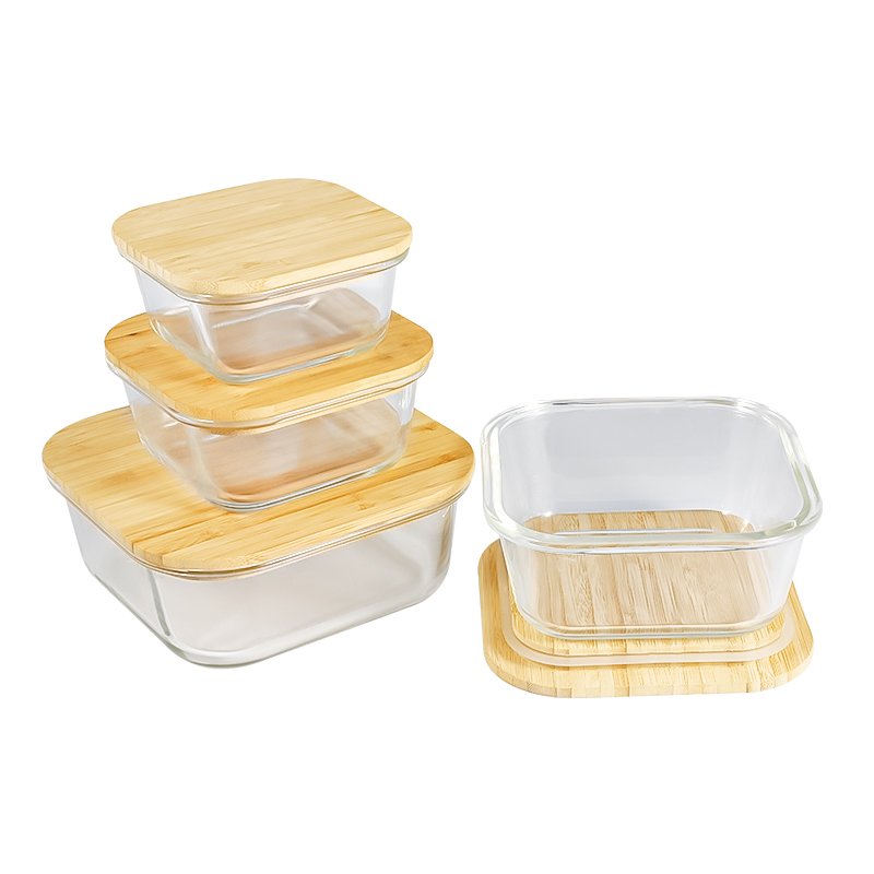 bamboo lids food storage container heatable bento tiffin box wholesale