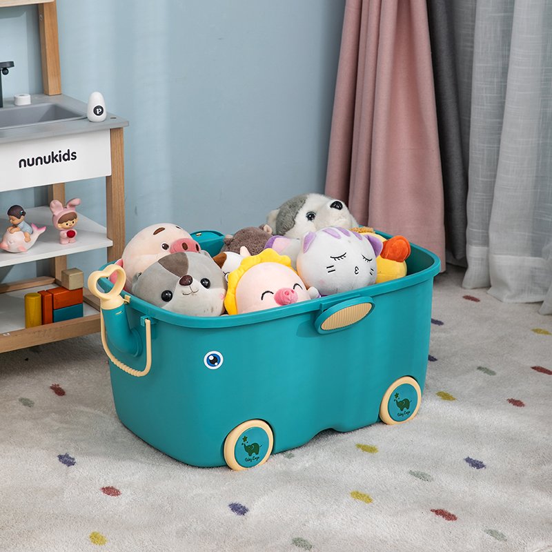 YIKEYOU High-capacity Toy Storage Box Plastic Organizer Container Storage Box Kids Storage Box With Wheel