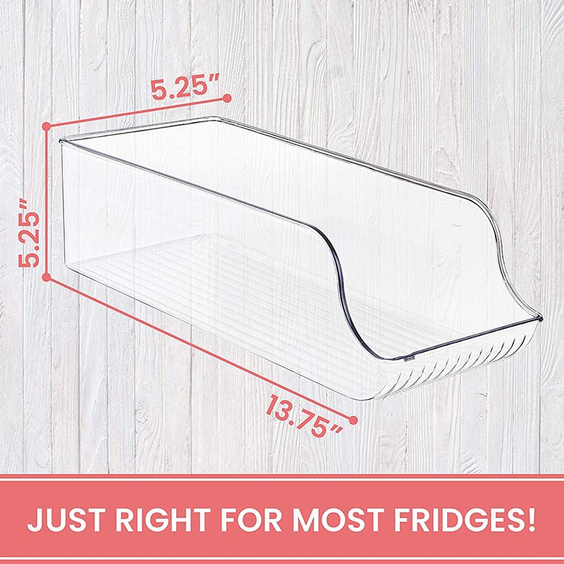 Eco Friendly Pet Clear Vegetable Food Refrigerator Drink Storage Box Water Beer Can Containers Organizer