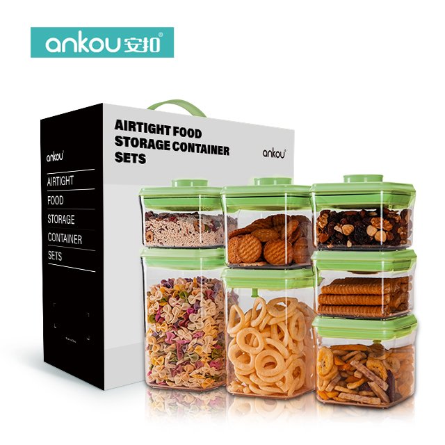 Hot Sales Food Canisters Preservation Spaghetti Sealed Cans Clear Stackable Bpa-Free Pop Up Airtight food storage & container