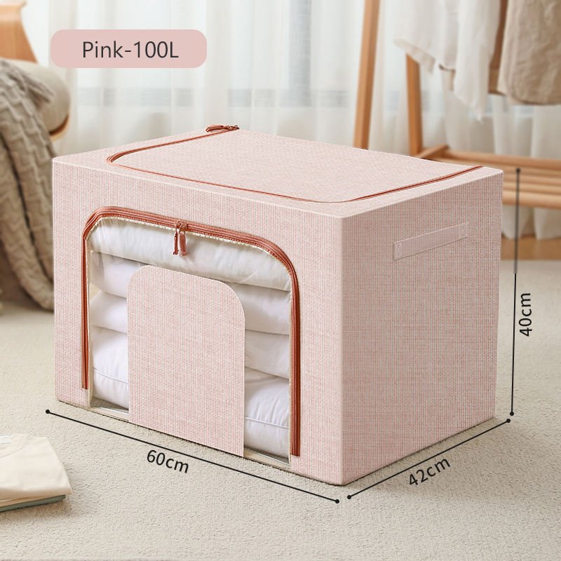 Waterproof fabric storage box for cloth cloths storage box folding oxford cloth steel frame storage box