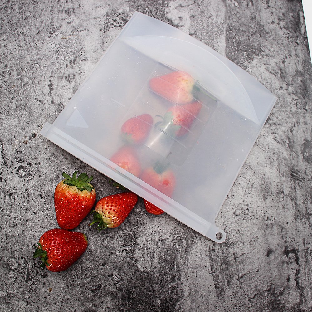 Reusable transparent Silicone Food Storage Bags