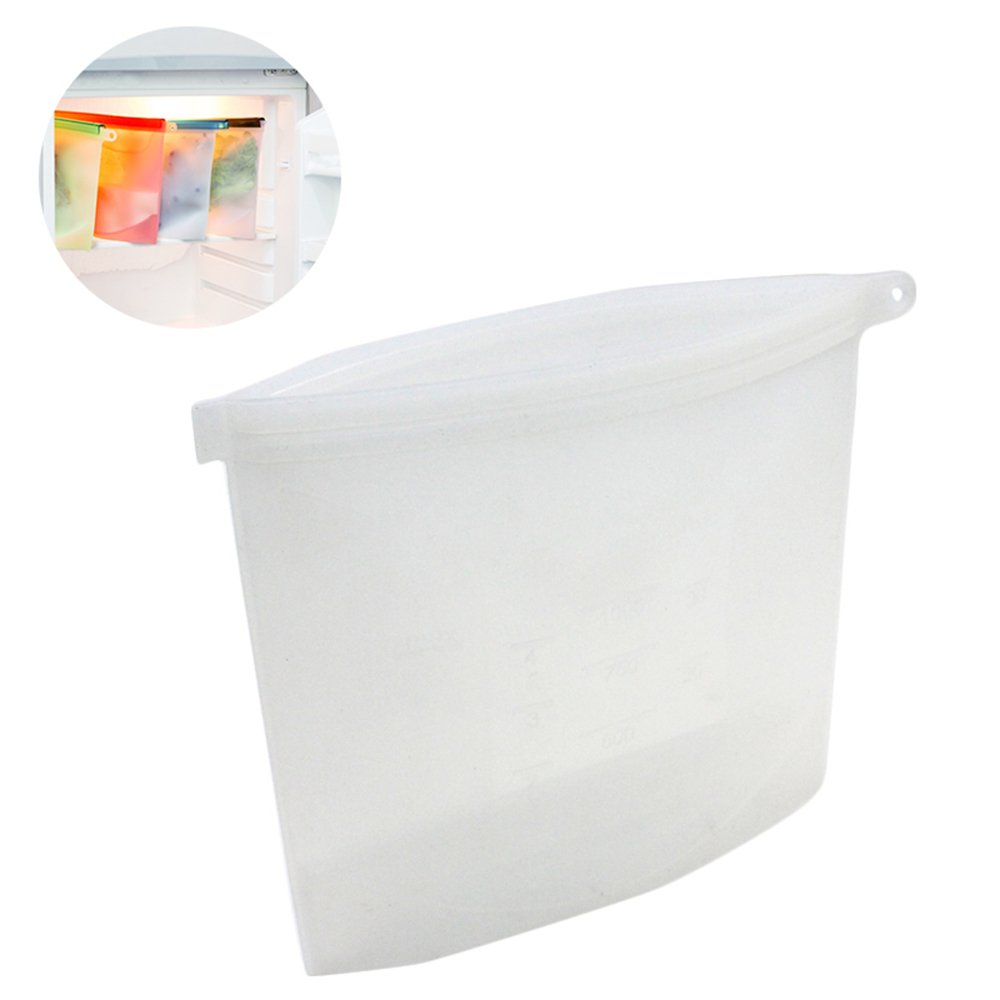 Reusable transparent Silicone Food Storage Bags