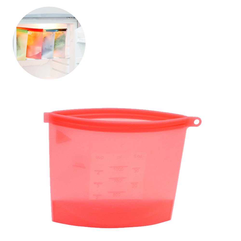 Reusable transparent Silicone Food Storage Bags