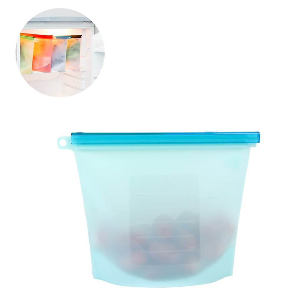 Reusable transparent Silicone Food Storage Bags