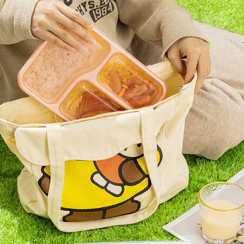 Reusable Bento Lunch Box 3 Compartment Snack Containers Divided Bento Snack Box Meal Prep Lunch Containers, Lunch Box Kids/Toddl