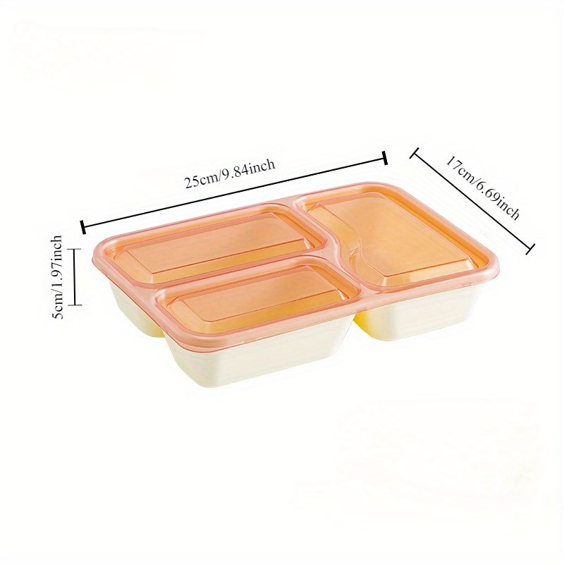 Reusable Bento Lunch Box 3 Compartment Snack Containers Divided Bento Snack Box Meal Prep Lunch Containers, Lunch Box Kids/Toddl