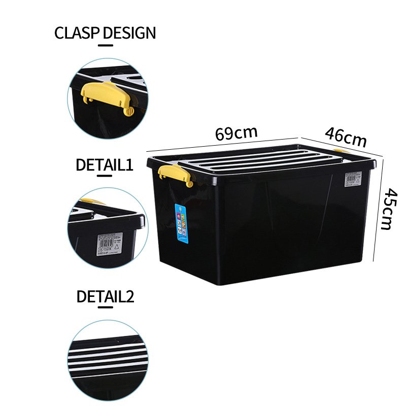 ZNST015 extra large plastic storage boxes with lids