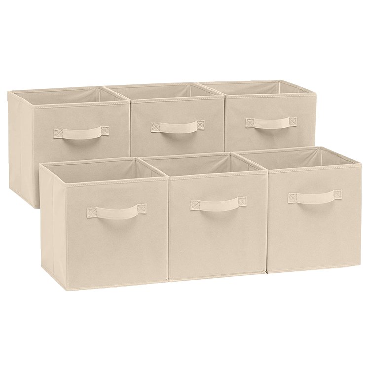 GuanZhou Stock Folding Non Woven Fabric Cube Storage Box Organizer foldable kids Toy storage Boxes