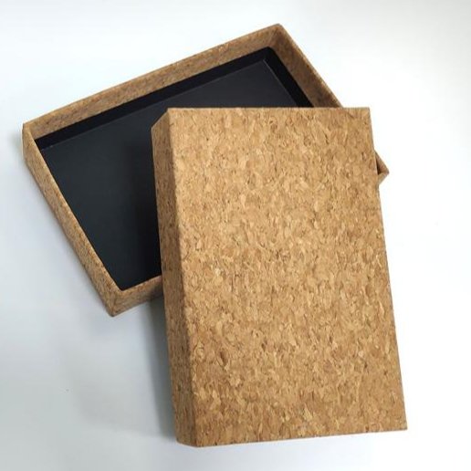 Custom Natural Cork Box High Quality Gift Box Handmade cardboard storage box with lids