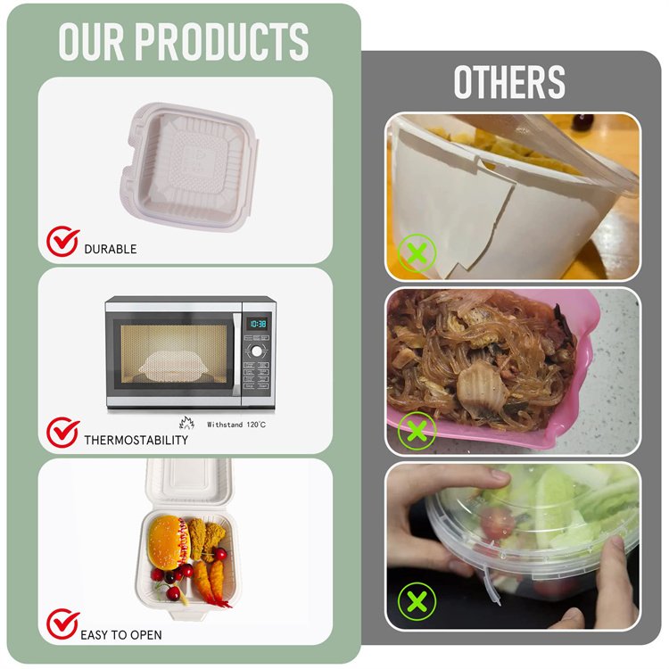 Reusable Square Disposable Plastic Food Tray Fresh Meat Fruit Beef Frozen Pp Fast Food Packing Tray Stackable Bento Box