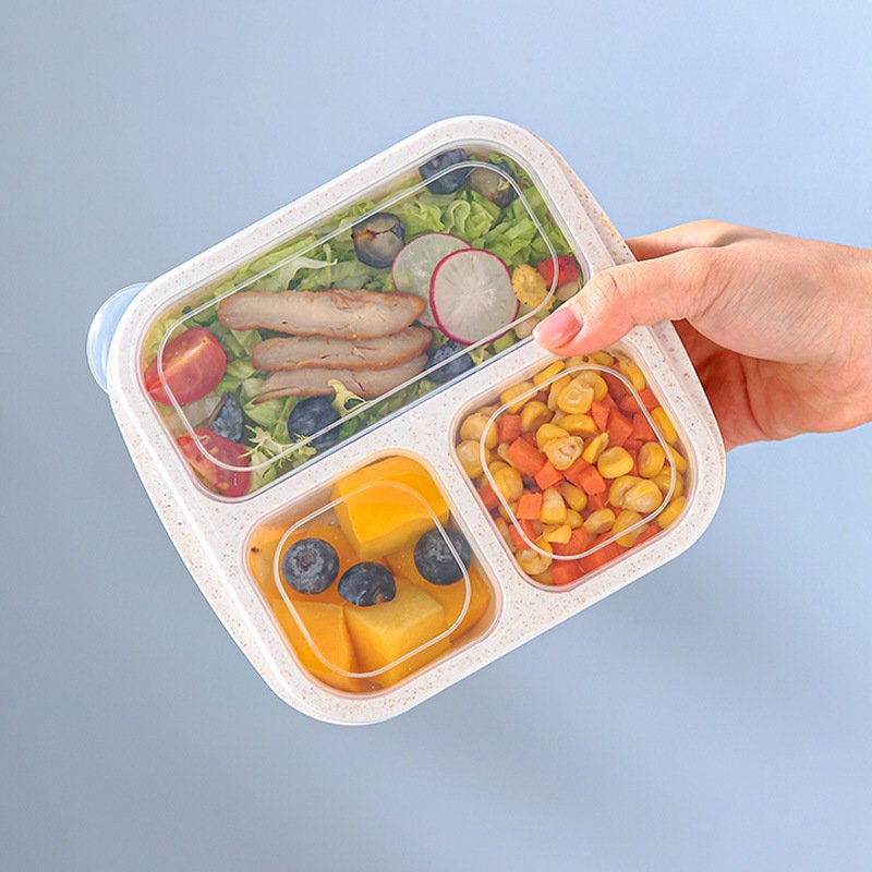 Hot Stackable Reusable Bento Lunch Meal Prep Containers Microwave Freezer Snack Plastics Boxes Food Storage for Kids and Adults