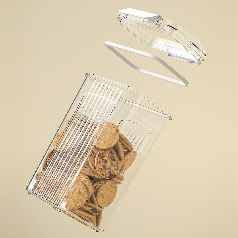 Japanese Household Sealed Tank Kitchen Grain Dry Goods Storage Tank Moisture-Proof Square Grain Tank Pet Storage Box