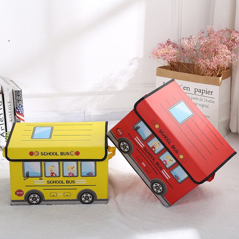 Cartoon Car Kid Laundry Basket Cartoon Pattern Foldable Toy Storage Bucket Picnic Dirty Clothes Basket Organizer Box