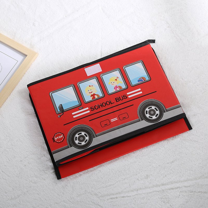 Cartoon Car Kid Laundry Basket Cartoon Pattern Foldable Toy Storage Bucket Picnic Dirty Clothes Basket Organizer Box