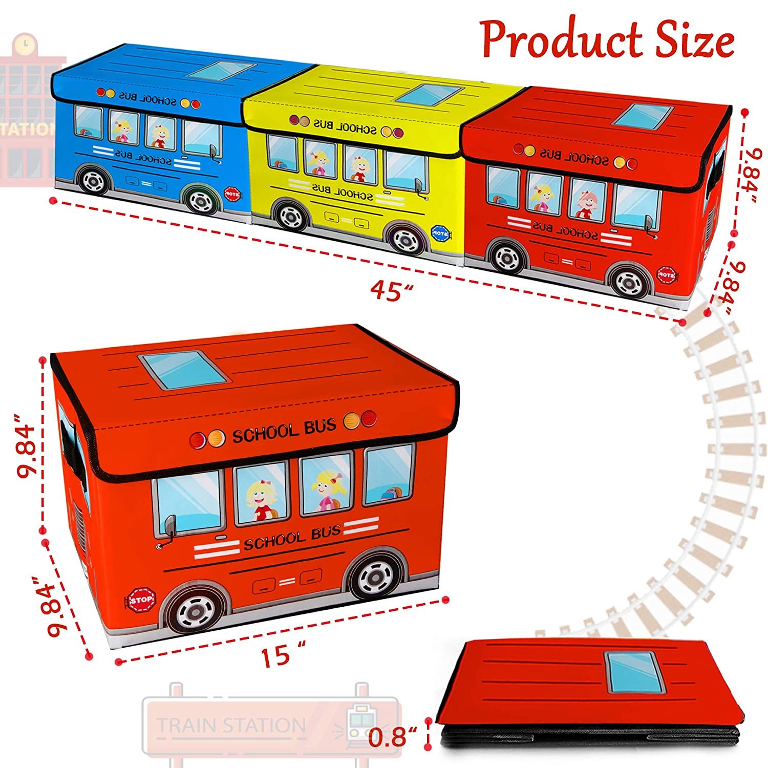 Cartoon Car Kid Laundry Basket Cartoon Pattern Foldable Toy Storage Bucket Picnic Dirty Clothes Basket Organizer Box