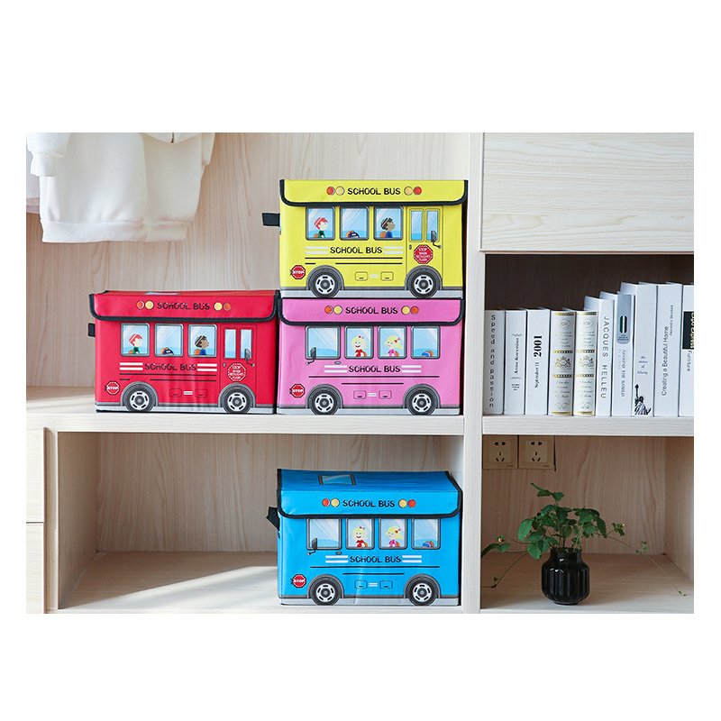 Cartoon Car Kid Laundry Basket Cartoon Pattern Foldable Toy Storage Bucket Picnic Dirty Clothes Basket Organizer Box