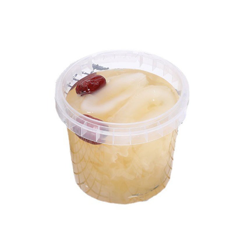 Restaurant round plastic food storage container packing sauce cup bowl with lids leak-proof disposable food container box