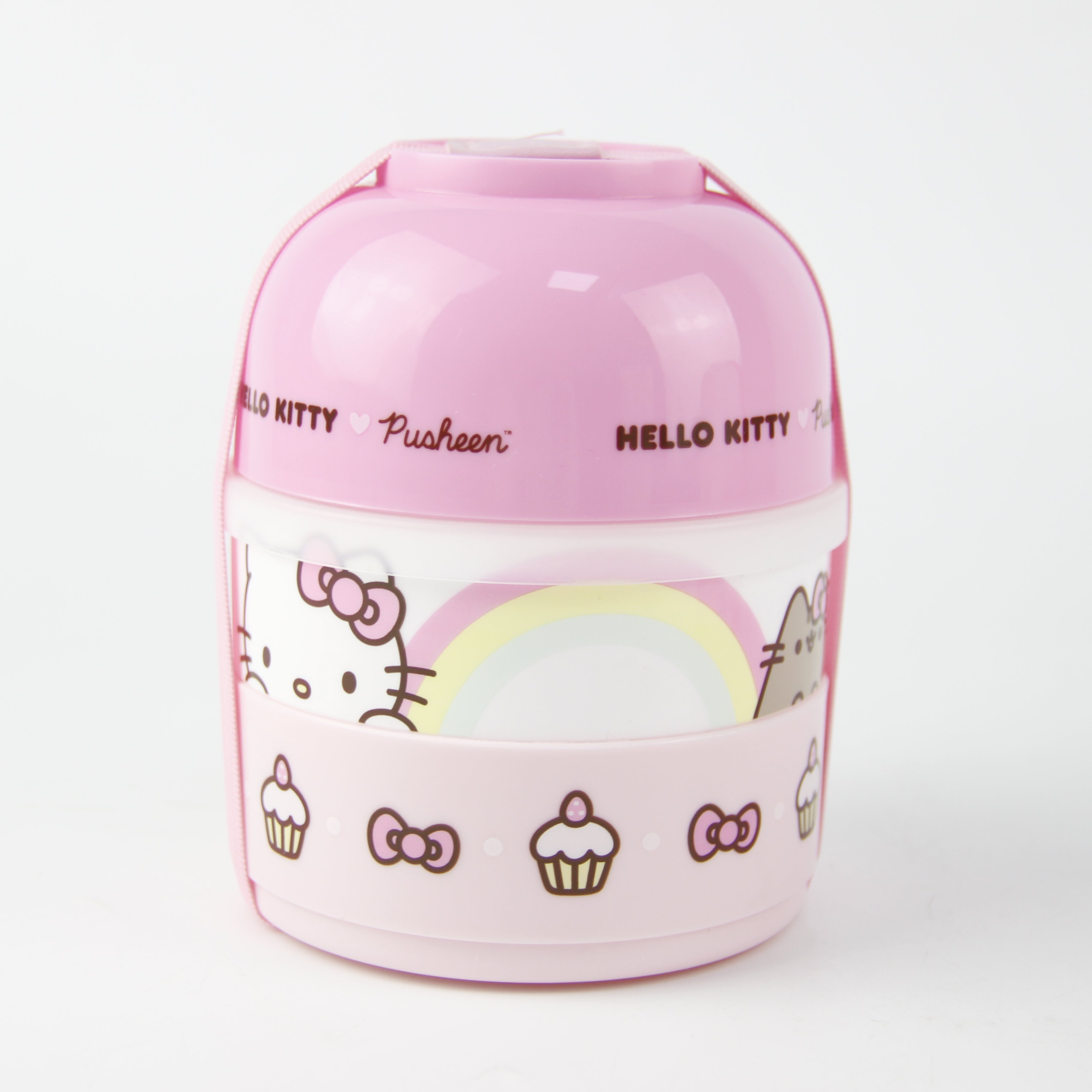Japanese Dolls Bento Box Food Grade Plastic Children's Lunch Box 2 Layers with Bowl