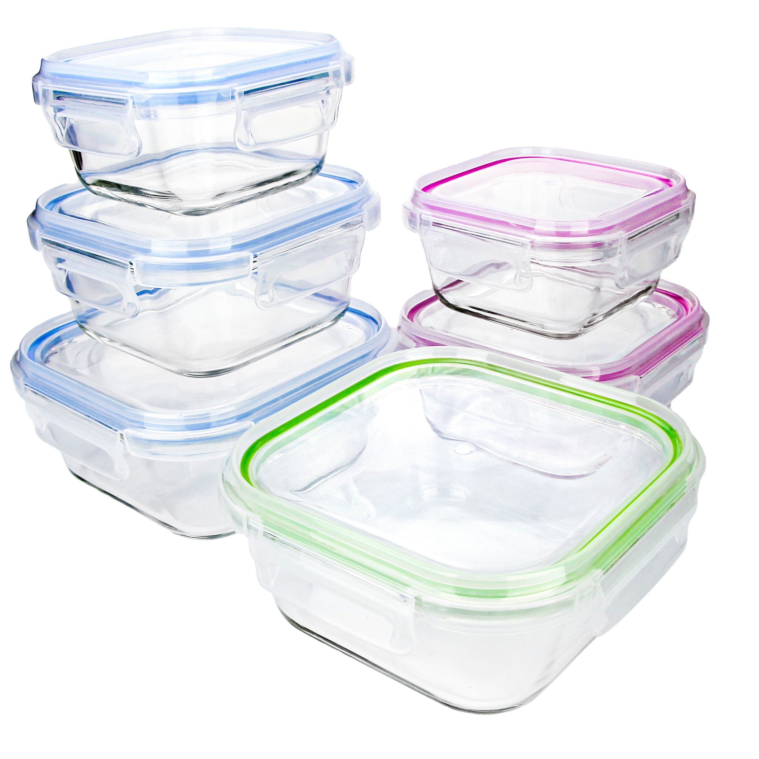 High Borosilicate Heat Resistant Round Square Rectangle Glass Storage Food Container Bento Lunch Box With Pp Lid