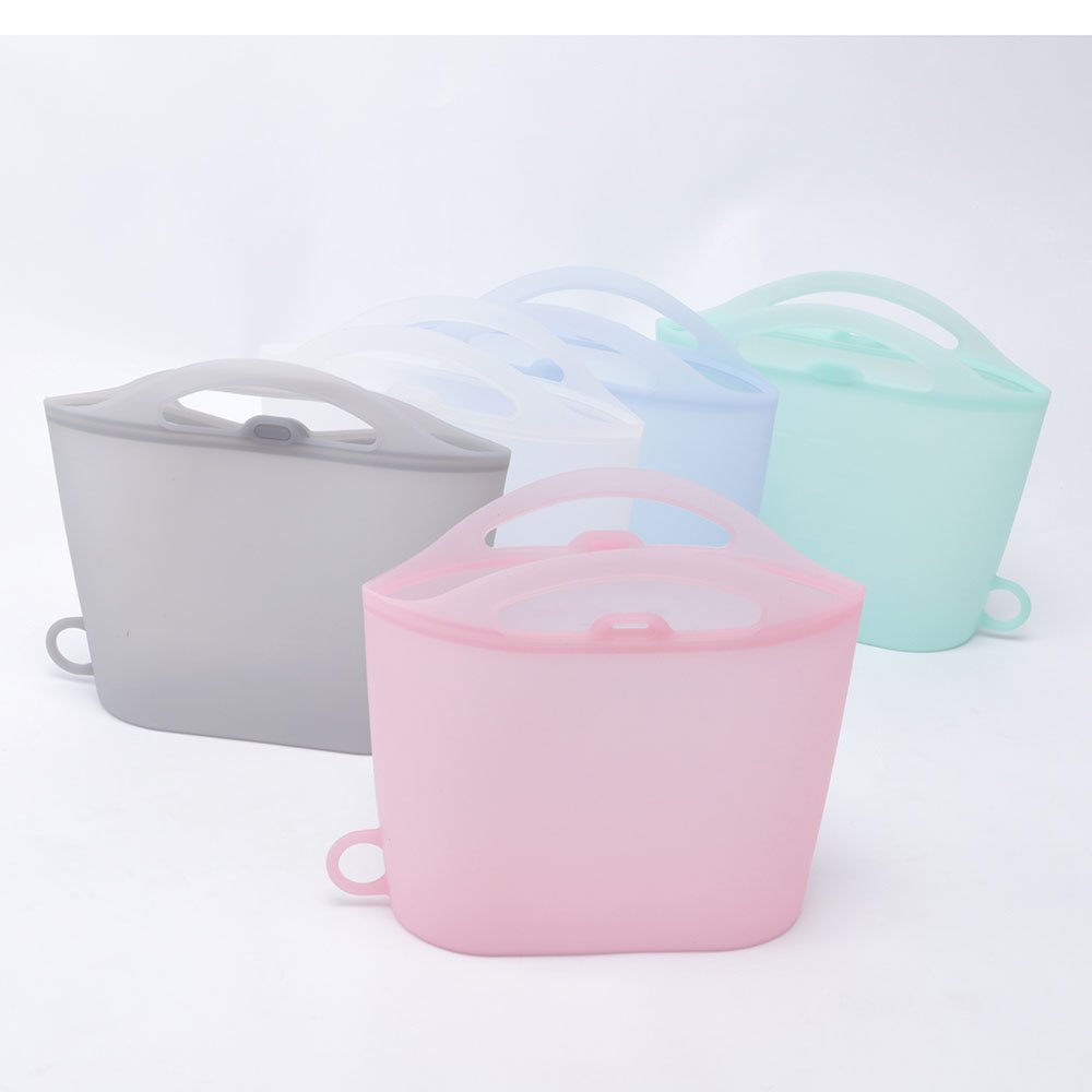 2020 High Quality Foldable reusable silicone container food storage zip bag Sandwich Bag