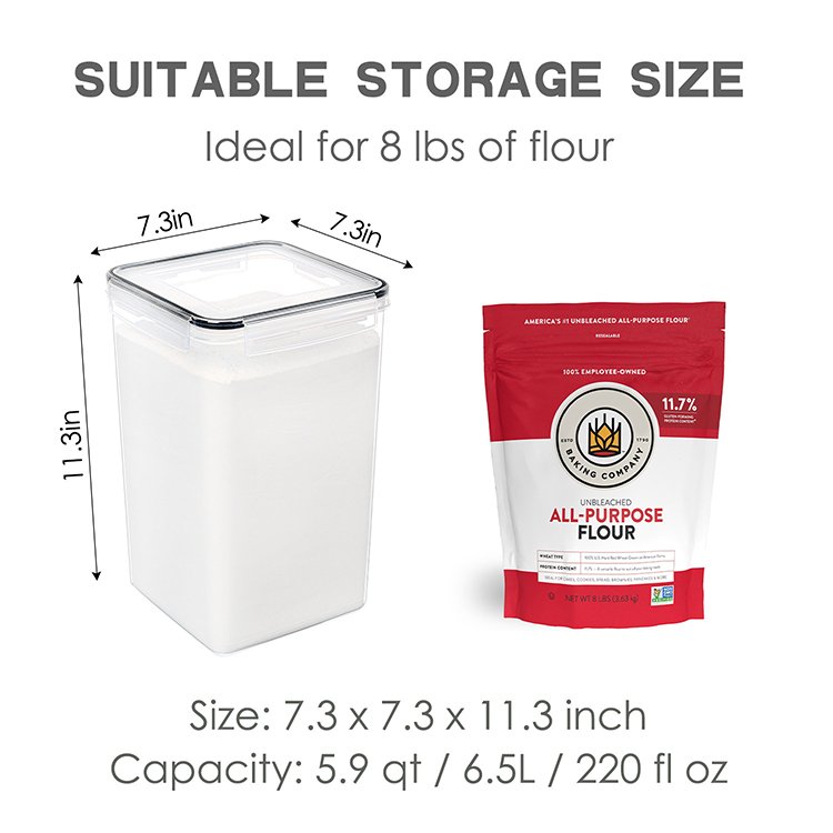 Eco-friendly food storage container set lids cereal storage container pantry airtight food container