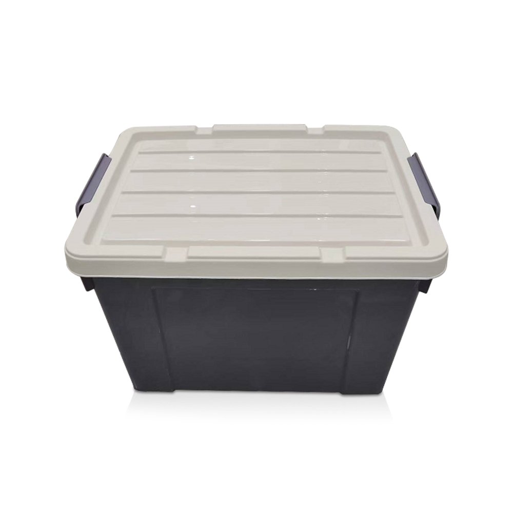 Hot sale stackable lockable home food clothes plastic storage boxs bin 47L