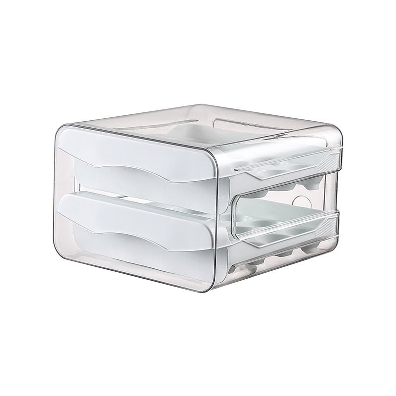 Practical family egg storage box Wholesale household double egg storage rack in kitchen