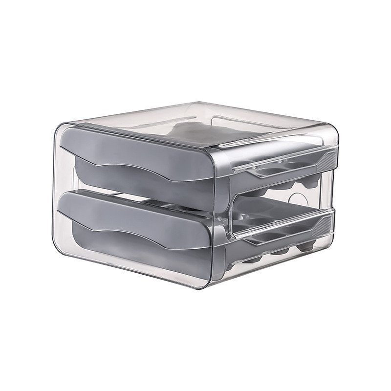Practical family egg storage box Wholesale household double egg storage rack in kitchen