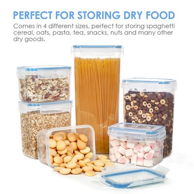 Cereal and coarse grain storage box kitchen 15 set 0.8L rice bucket plastic transparent sealed jar