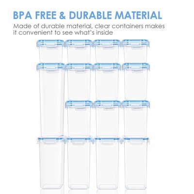 Cereal and coarse grain storage box kitchen 15 set 0.8L rice bucket plastic transparent sealed jar