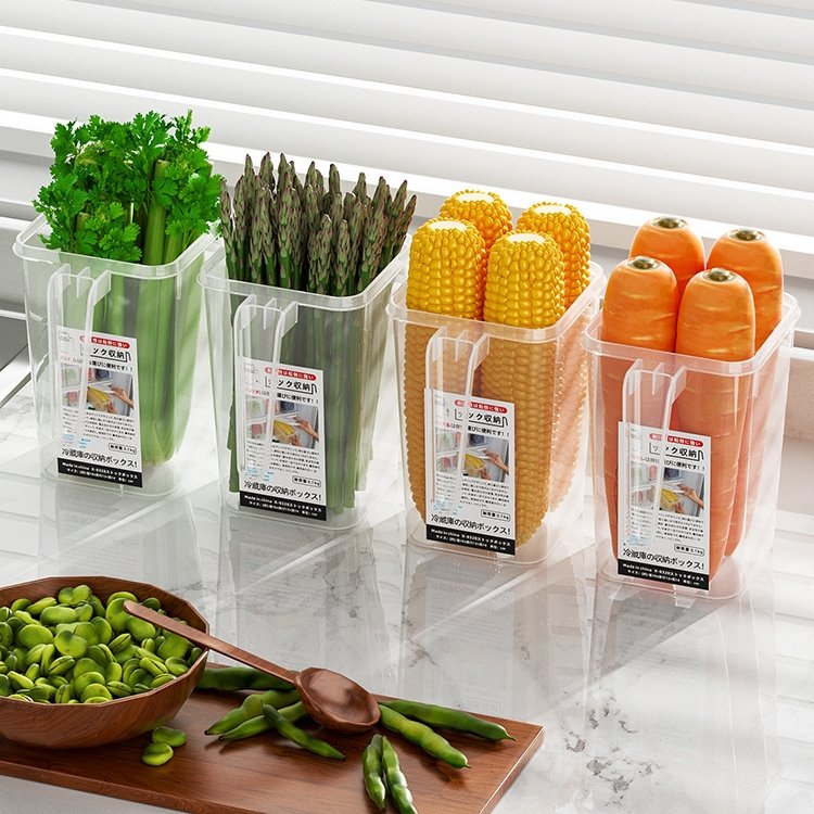 Refrigerator Organizer Box Handle Fridge Side Door Storage Box Kitchen Container Fridge Fruit Vegetable Food Fresh Case