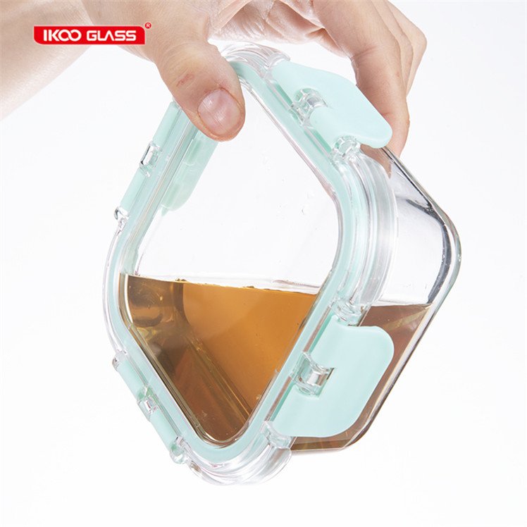 Meal Prep Container Glass Food Storage Container with Plastic Locking Lid