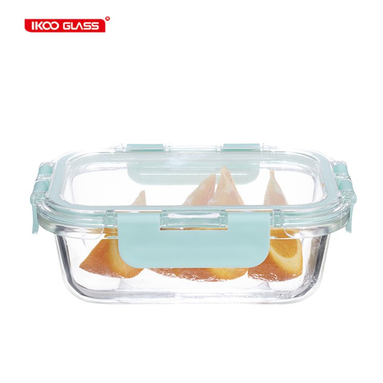 Meal Prep Container Glass Food Storage Container with Plastic Locking Lid