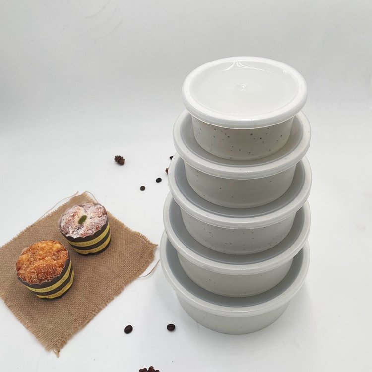 Recycled Plastic RPET Custom Lunch Box Kids Food Container LunchBox Round Food Container Microwave Safe
