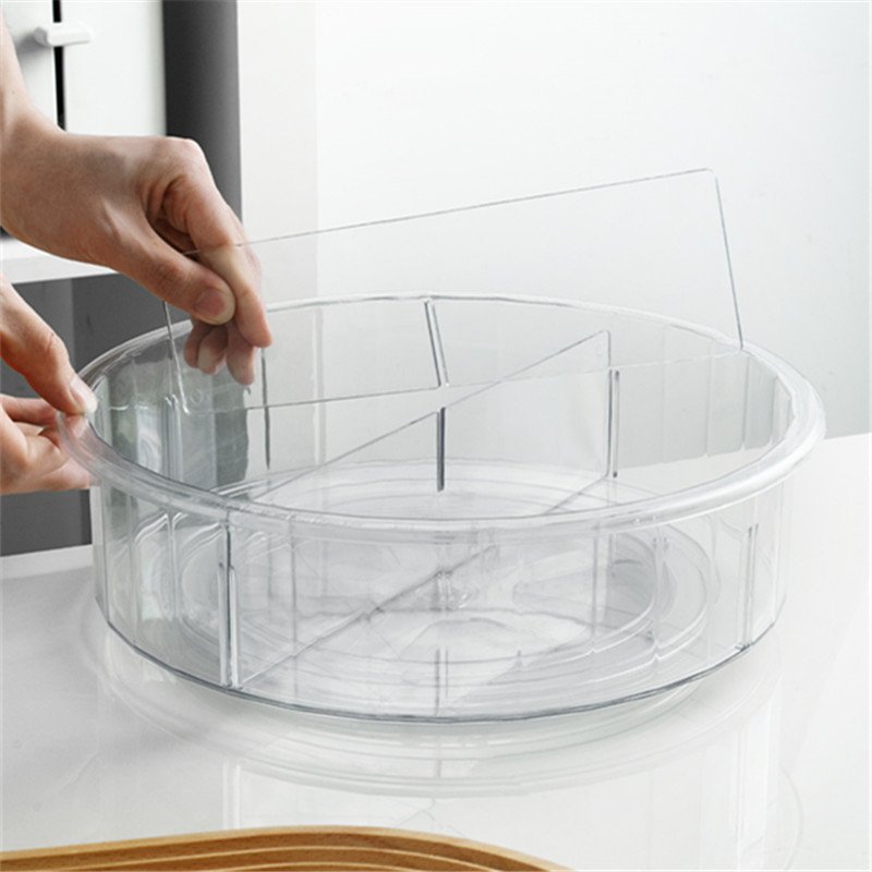 Wholesale Hot Selling 12 Inch Lazy Susan Kitchen Cabinet Organizer Round Clear Plastic Rotating Lazy Susan Turntable for Cabinet