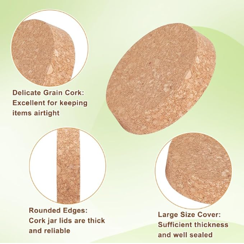 Tapered Wood Cork Stoppers for Wine Bottles Kitchen & Wedding Favor Canning Wood Cork Lids for Food Storage & Containers