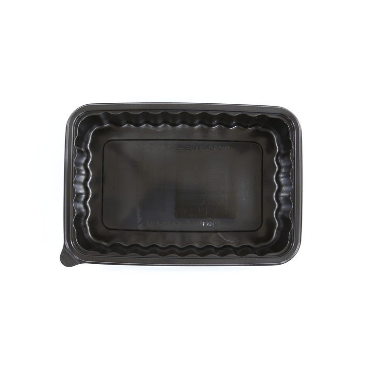 PP Plastic Disposable Rectangular Food Container Wave Pattern Hot Cold Food 200 Sets/Ctn Free Sample Singapore Lunch Recyclable