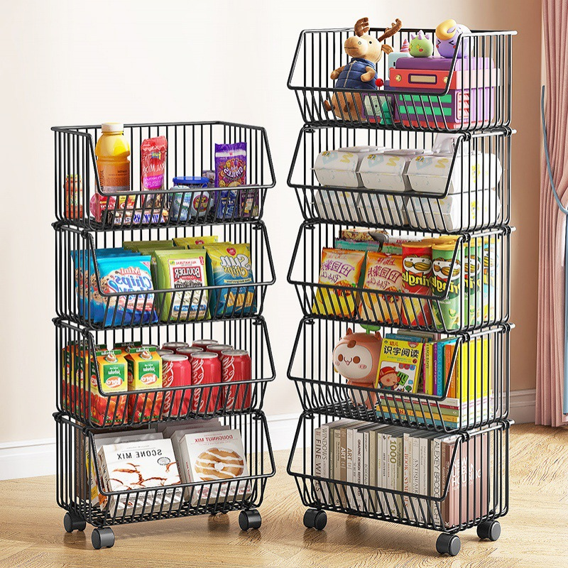 Lowest price vegetable and fruit storage and hanger load foldable platform handcart kitchen handcart vegetable storage box