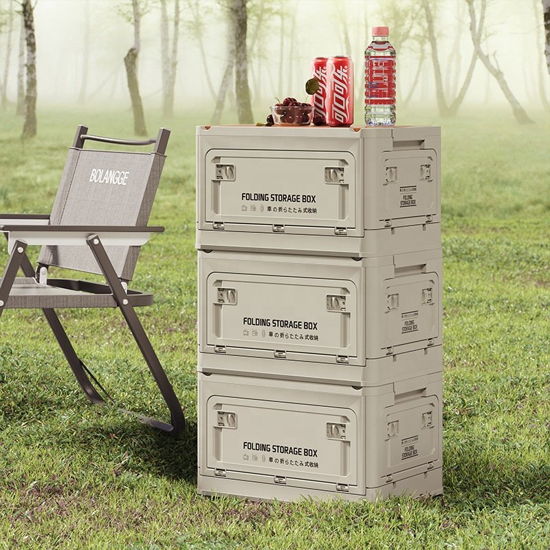 25L Outdoor Camping Storage Container Box Foldable Car Storage Box Multifunctional Collapsible Camping Box