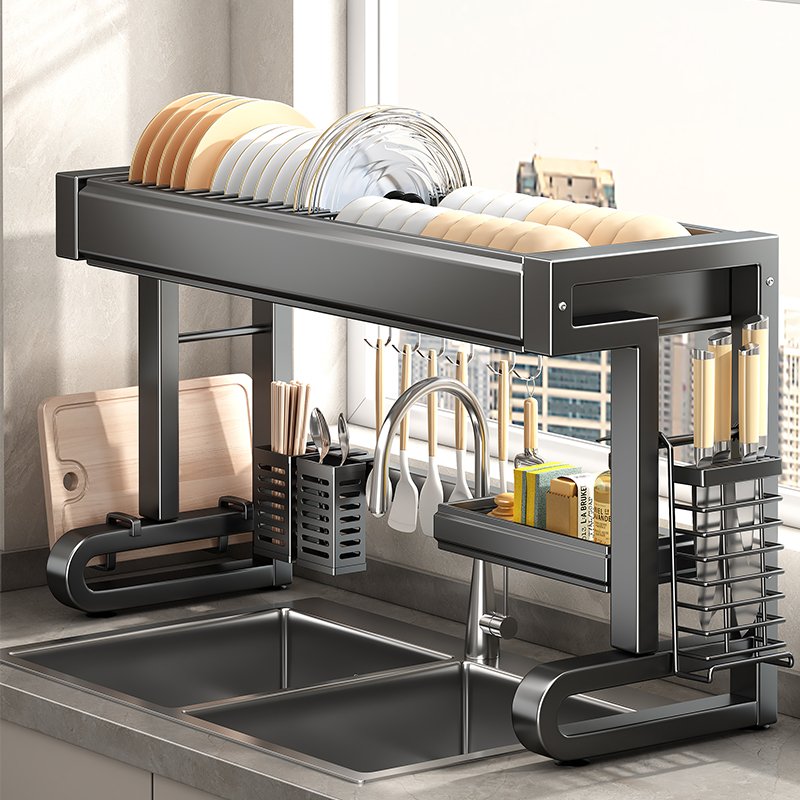 High Quality Kitchen Sink Dish Drying Rack Multipurpose Sink Shelf Storage Dish Rack