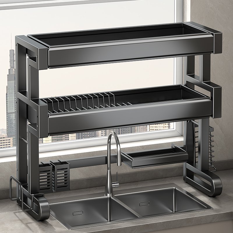 High Quality Kitchen Sink Dish Drying Rack Multipurpose Sink Shelf Storage Dish Rack