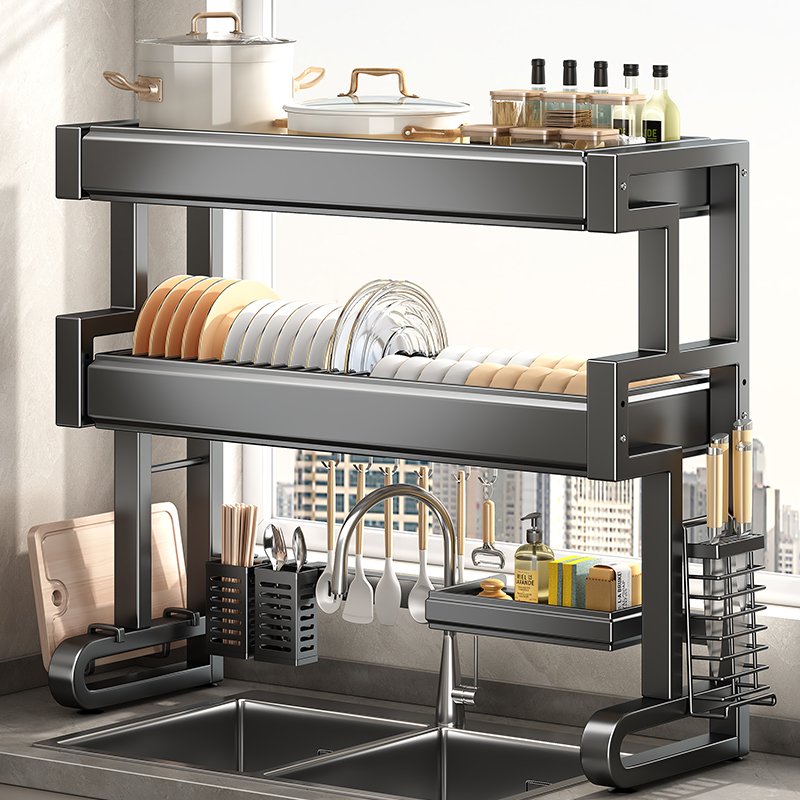 High Quality Kitchen Sink Dish Drying Rack Multipurpose Sink Shelf Storage Dish Rack