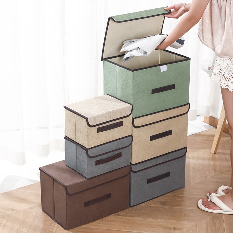 Hot Sale Fabric Folding Foldable Toy Storage Boxes Bins For Laundry Storage Basket Toys Clothes
